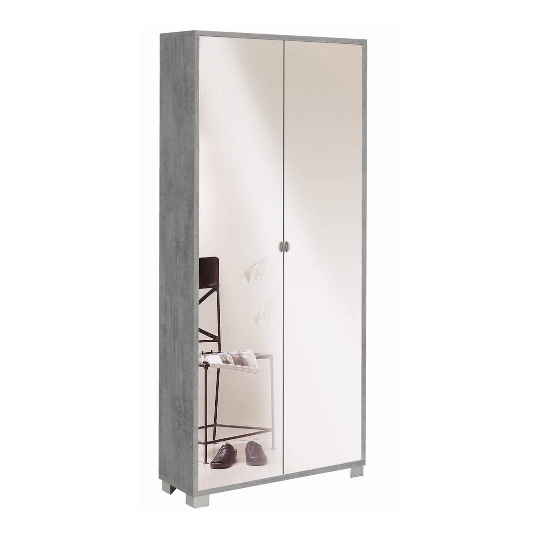Mobile portascarpe a 2 ante specchiate con 10 griglie – 83 x 29 x 190 cm - 2