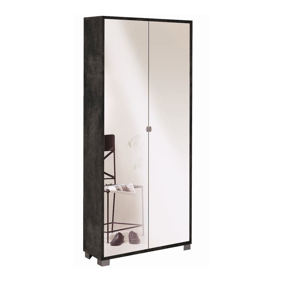 Mobile portascarpe a 2 ante specchiate con 10 griglie – 83 x 29 x 190 cm - 5