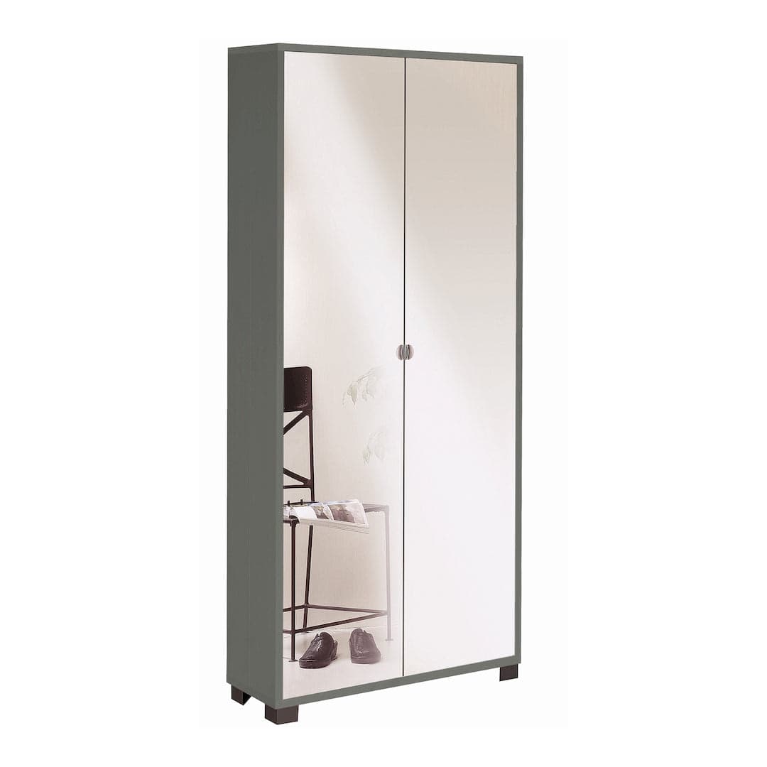 Mobile portascarpe a 2 ante specchiate con 10 griglie – 83 x 29 x 190 cm - 6