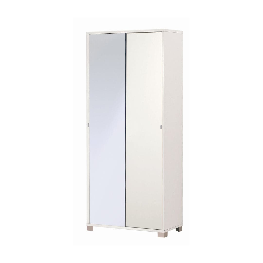 Armadio a due ante scorrevoli con specchio e ripiani regolabili - 190 x 82 x 41 cm - 7