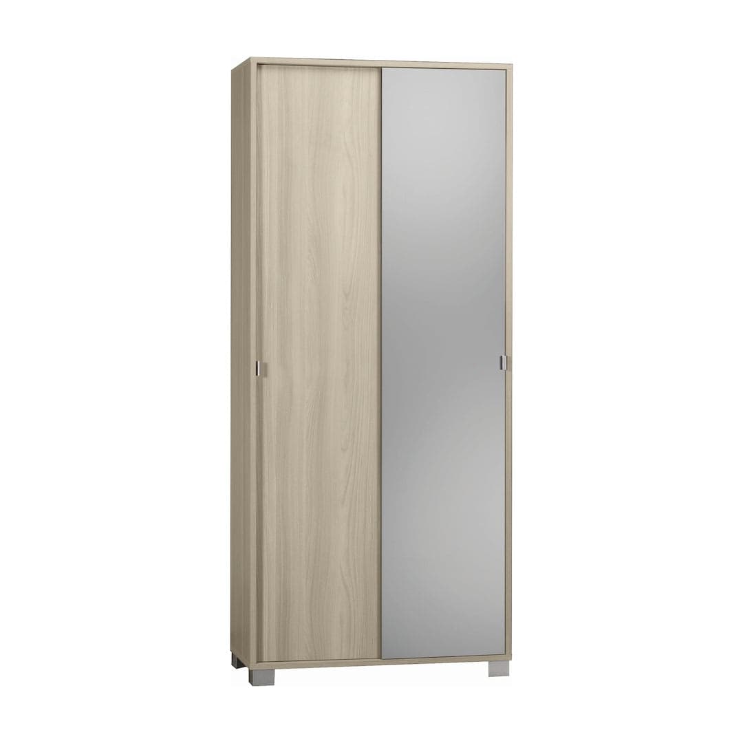 Armadio a due ante scorrevoli con specchio e ripiani regolabili - 190 x 82 x 41 cm - 3
