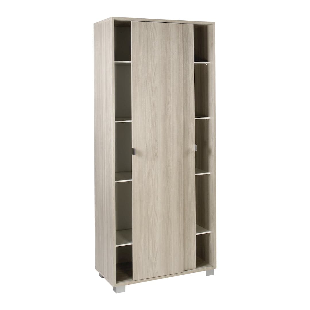 Armadio a due ante scorrevoli con ripiani regolabili - 190 x 82 x 41 cm - 4