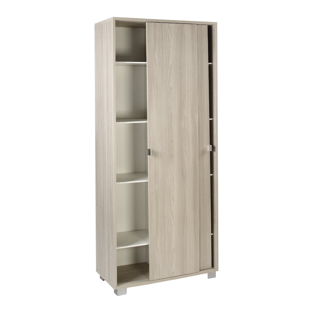 Armadio a due ante scorrevoli con ripiani regolabili - 190 x 82 x 41 cm - 6