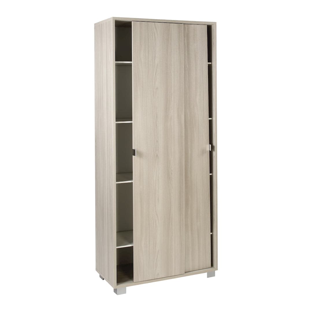 Mobile a 2 ante scorrevoli con 8 ripiani regolabili – 82 x 42 x 190 cm - 5
