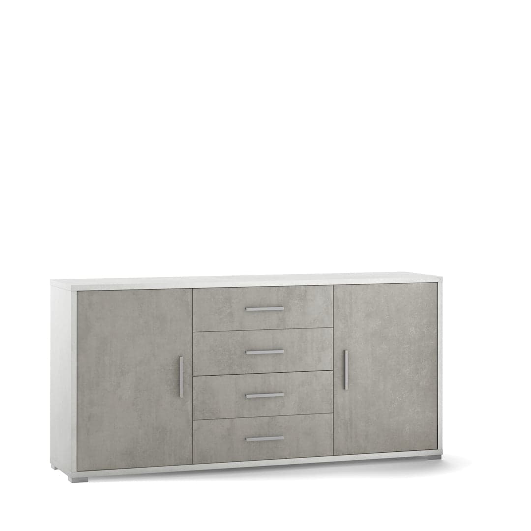 Mobile a 2 ante e 4 cassetti con ripiani regolabili – 174 x 41 x 84 cm - 16