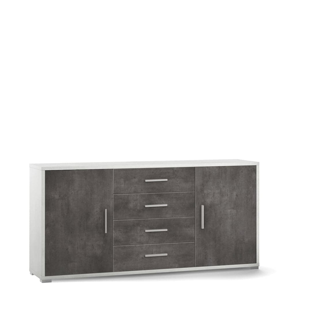 Mobile a 2 ante e 4 cassetti con ripiani regolabili – 174 x 41 x 84 cm - 18