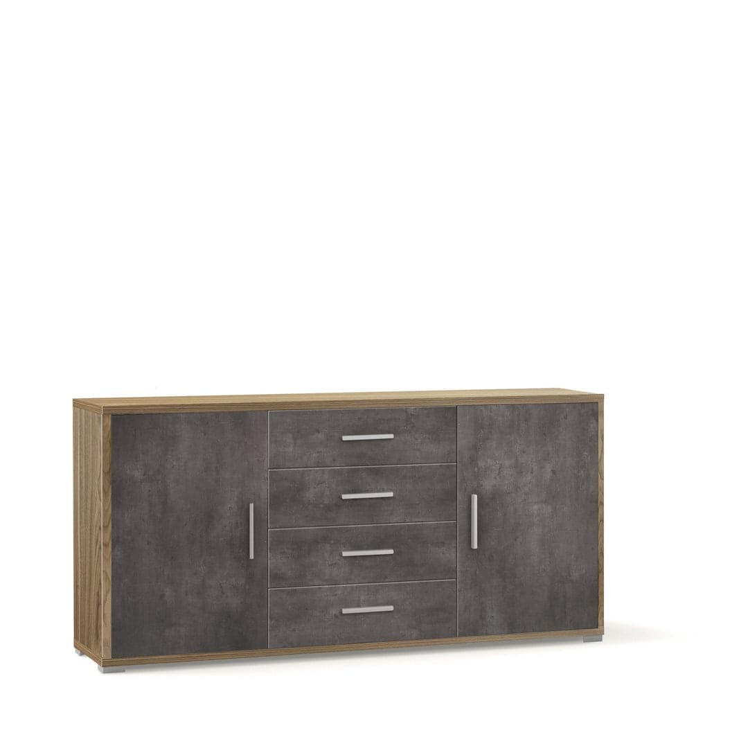 Mobile a 2 ante e 4 cassetti con ripiani regolabili – 174 x 41 x 84 cm - 4