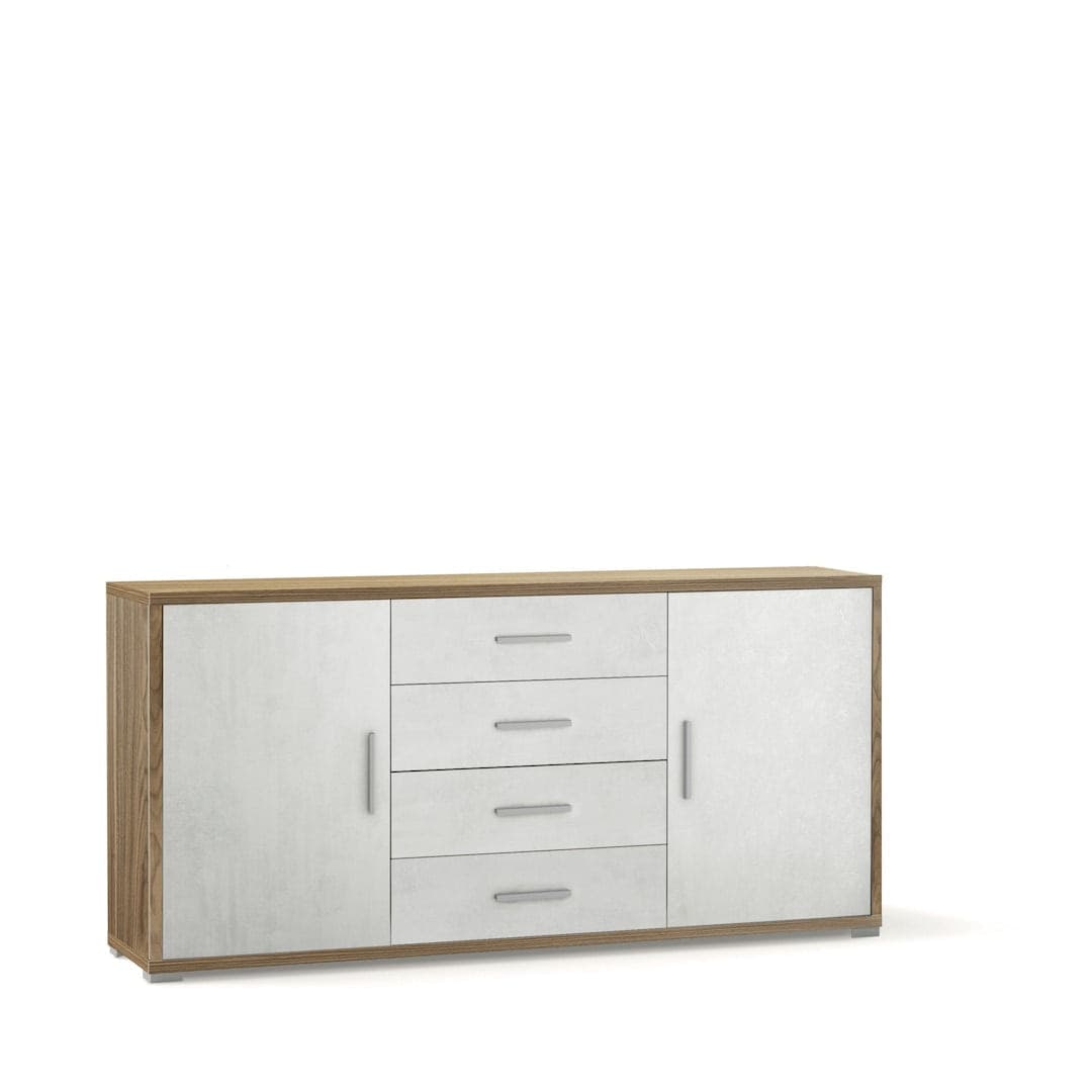 Mobile a 2 ante e 4 cassetti con ripiani regolabili – 174 x 41 x 84 cm - 5
