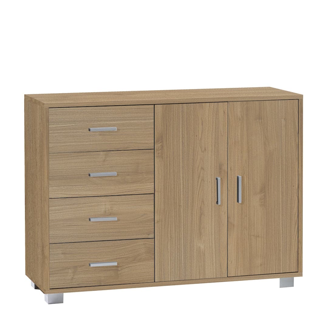 Mobile a 2 ante e 4 cassetti con ripiano regolabile – 116 x 41 x 86 cm - 14