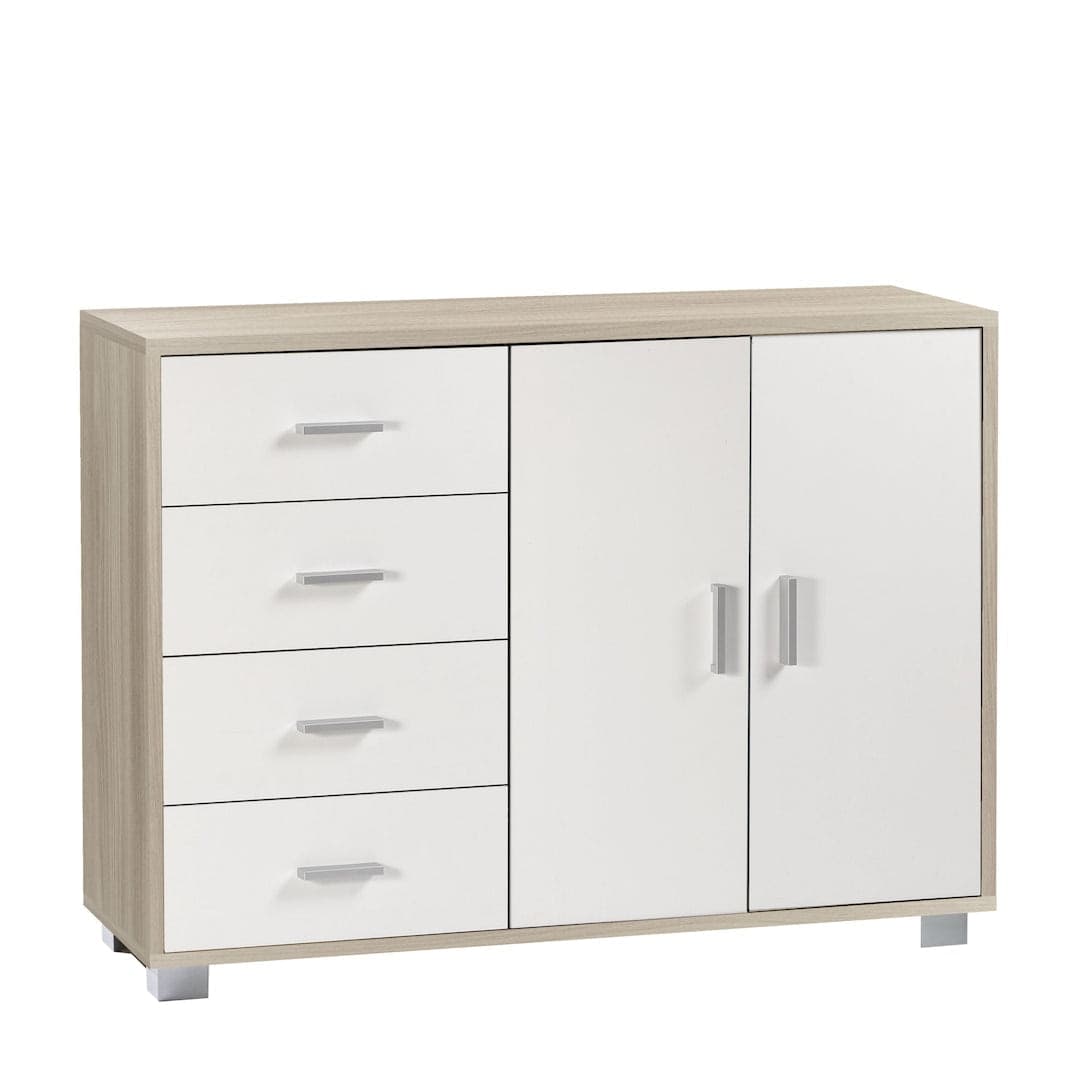 Mobile a 2 ante e 4 cassetti con ripiano regolabile – 116 x 41 x 86 cm - 6