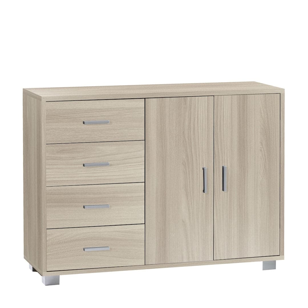 Mobile a 2 ante e 4 cassetti con ripiano regolabile – 116 x 41 x 86 cm - 7