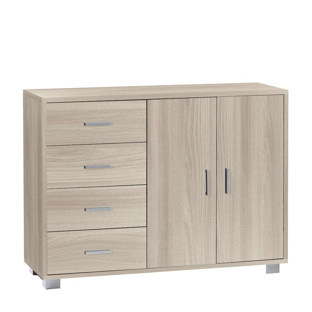 Mobile a 2 ante e 4 cassetti con ripiano regolabile – 116 x 41 x 86 cm - 13