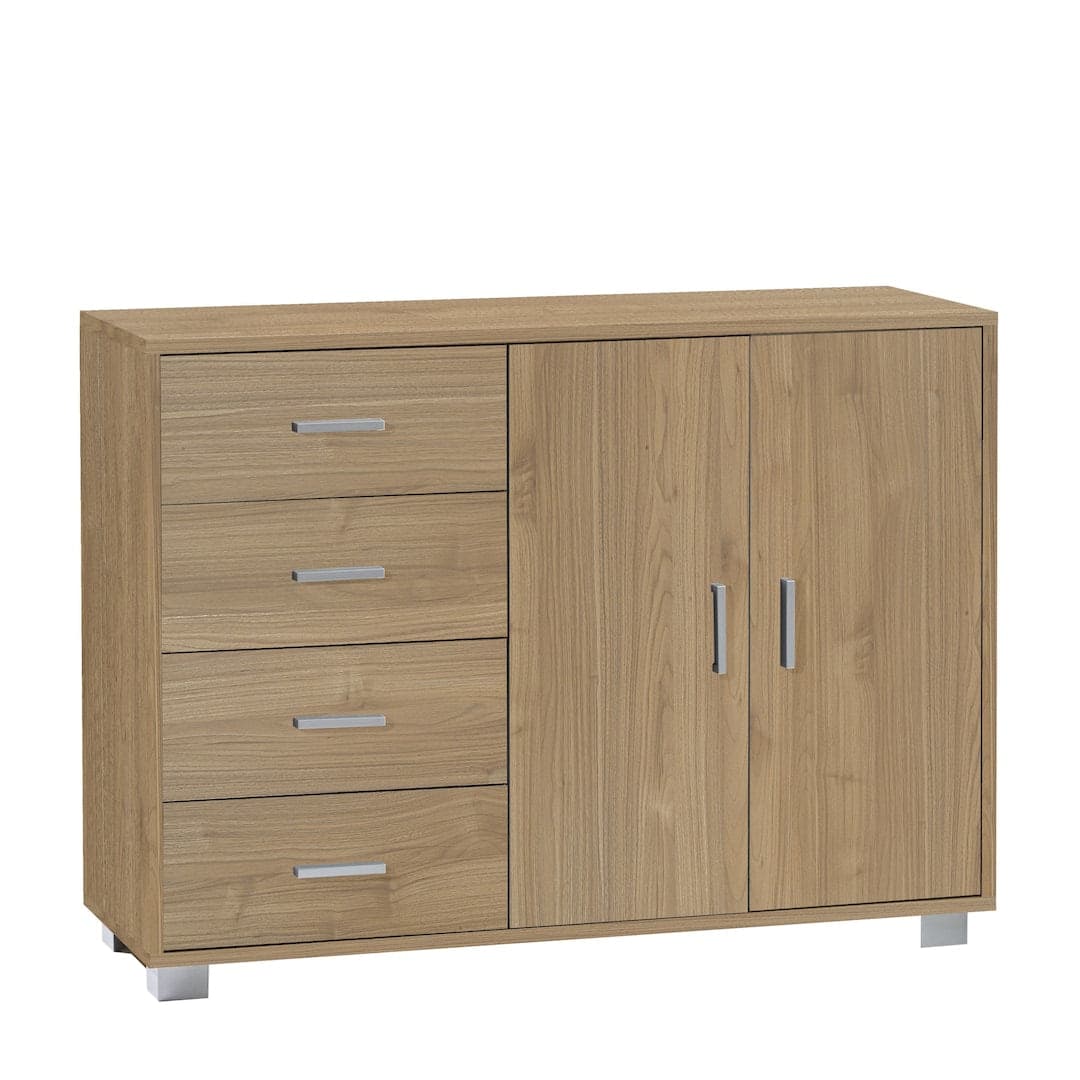Mobile a 2 ante e 4 cassetti con ripiano regolabile – 116 x 41 x 86 cm - 4
