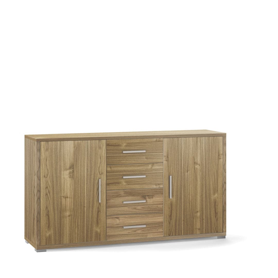Mobile a 2 ante e 4 cassetti con ripiani regolabili – 154 x 41 x 84 cm - 13