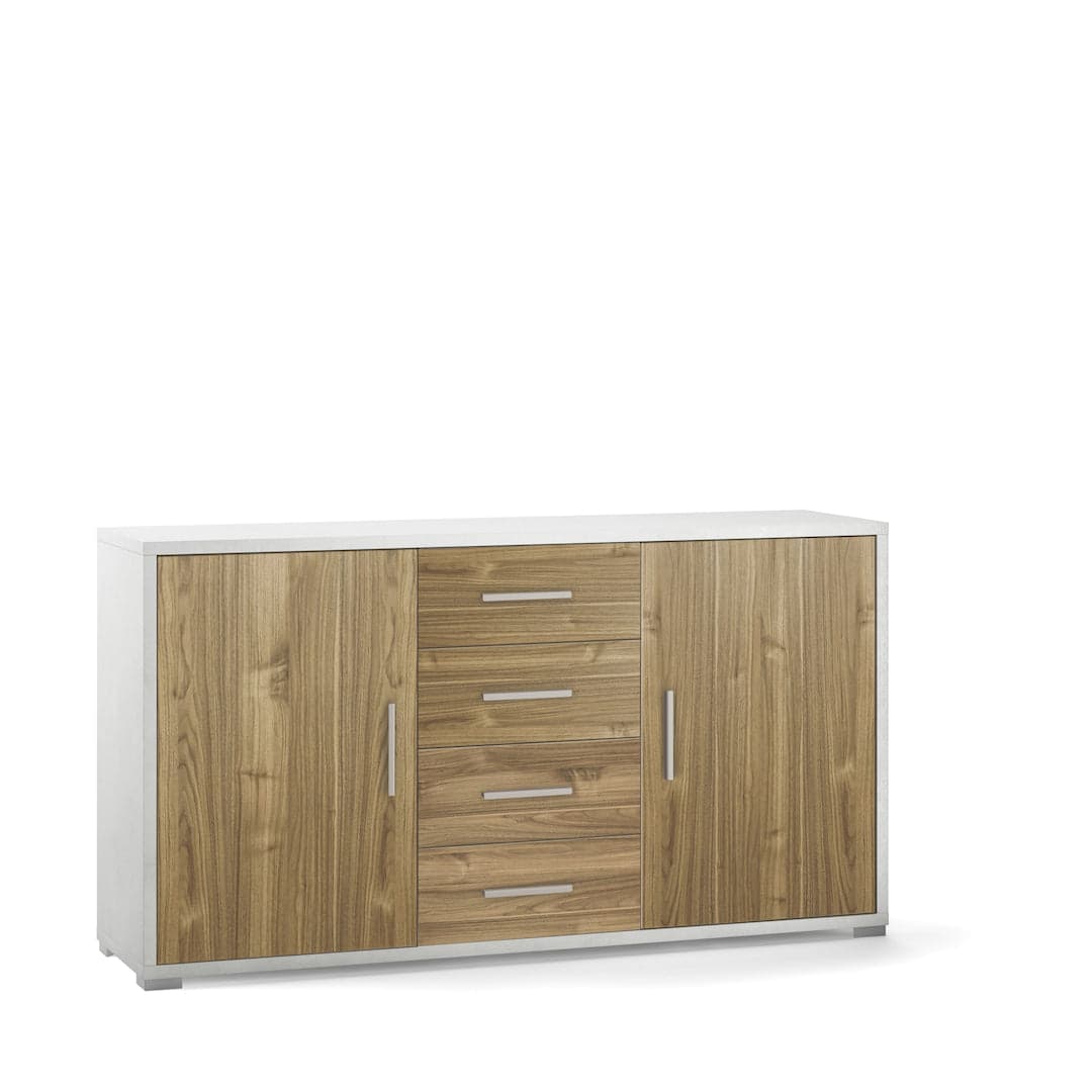 Mobile a 2 ante e 4 cassetti con ripiani regolabili – 154 x 41 x 84 cm - 17