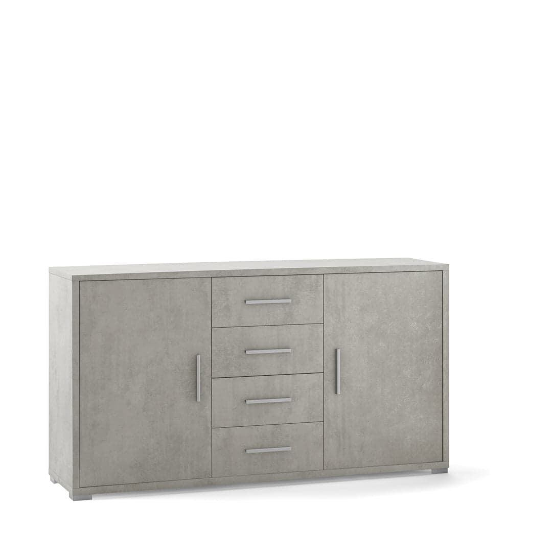Mobile a 2 ante e 4 cassetti con ripiani regolabili – 154 x 41 x 84 cm - 11
