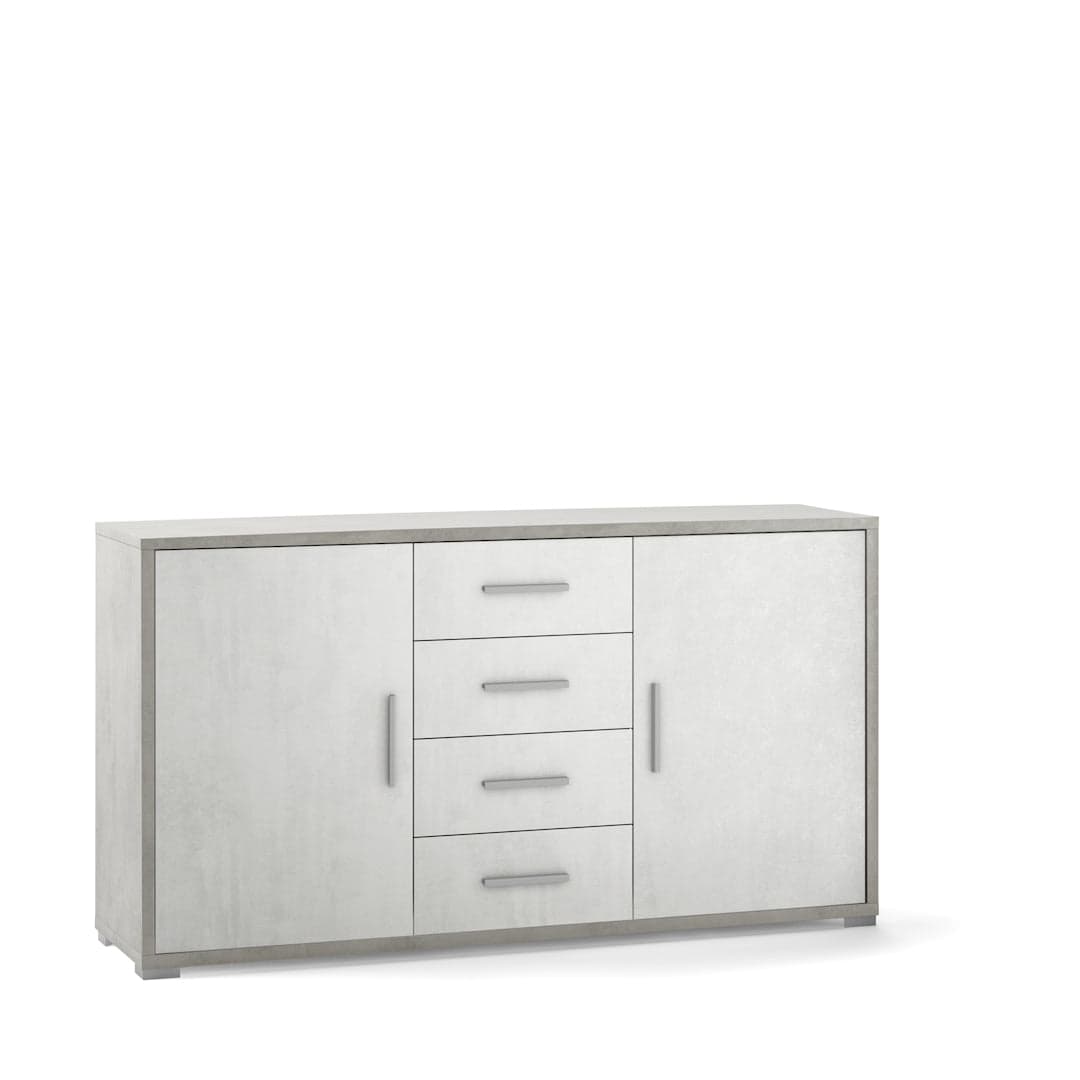 Mobile a 2 ante e 4 cassetti con ripiani regolabili – 154 x 41 x 84 cm - 2