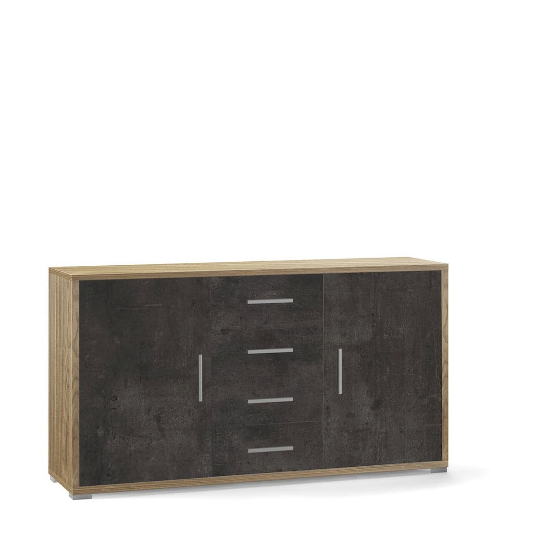 Mobile a 2 ante e 4 cassetti con ripiani regolabili – 154 x 41 x 84 cm - 4