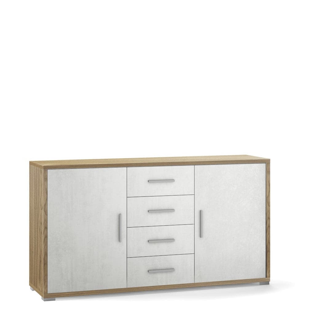Mobile a 2 ante e 4 cassetti con ripiani regolabili – 154 x 41 x 84 cm - 5