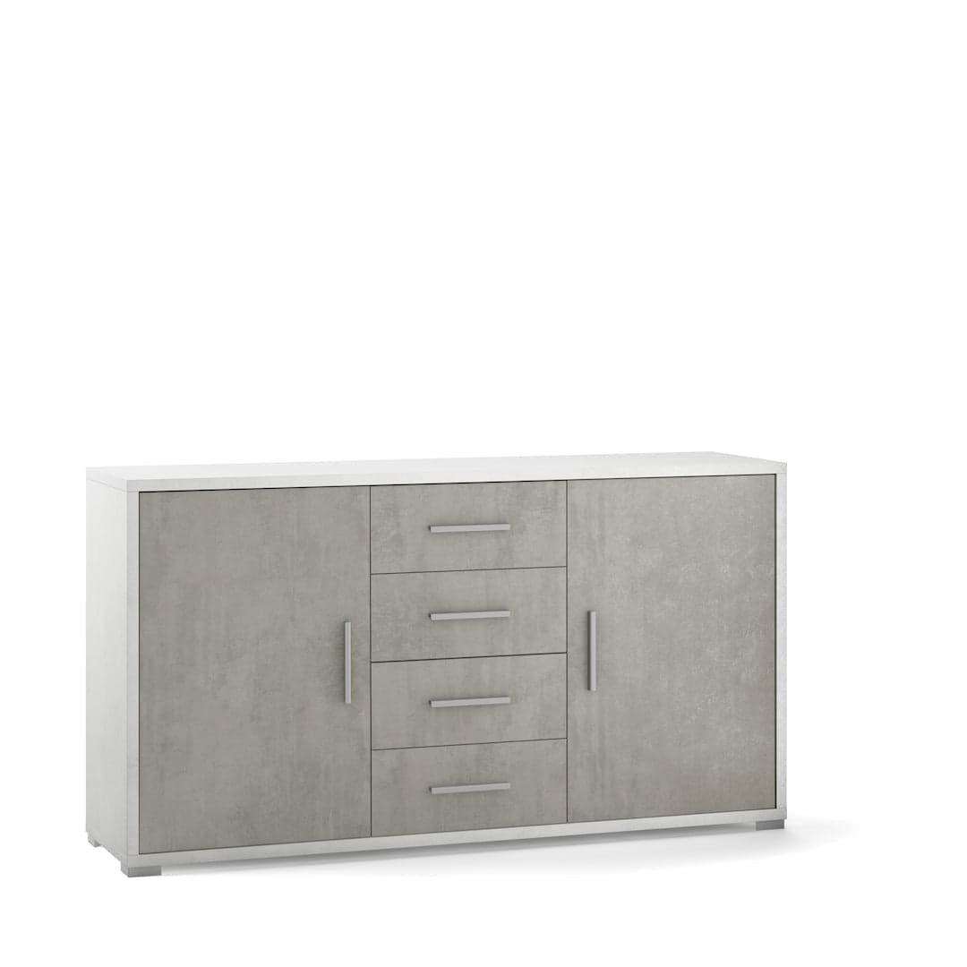 Mobile a 2 ante e 4 cassetti con ripiani regolabili – 154 x 41 x 84 cm - 6