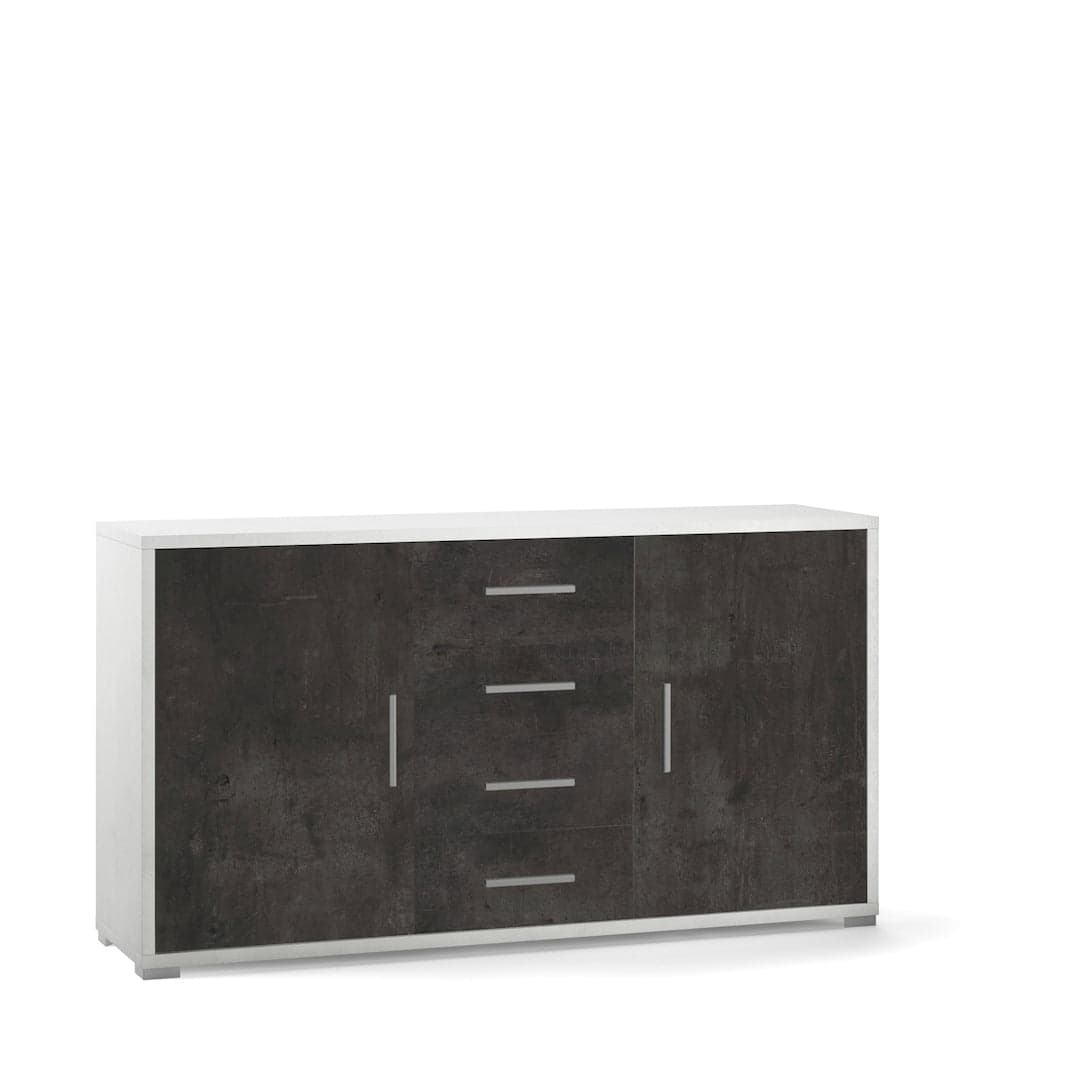 Mobile a 2 ante e 4 cassetti con ripiani regolabili – 154 x 41 x 84 cm - 8
