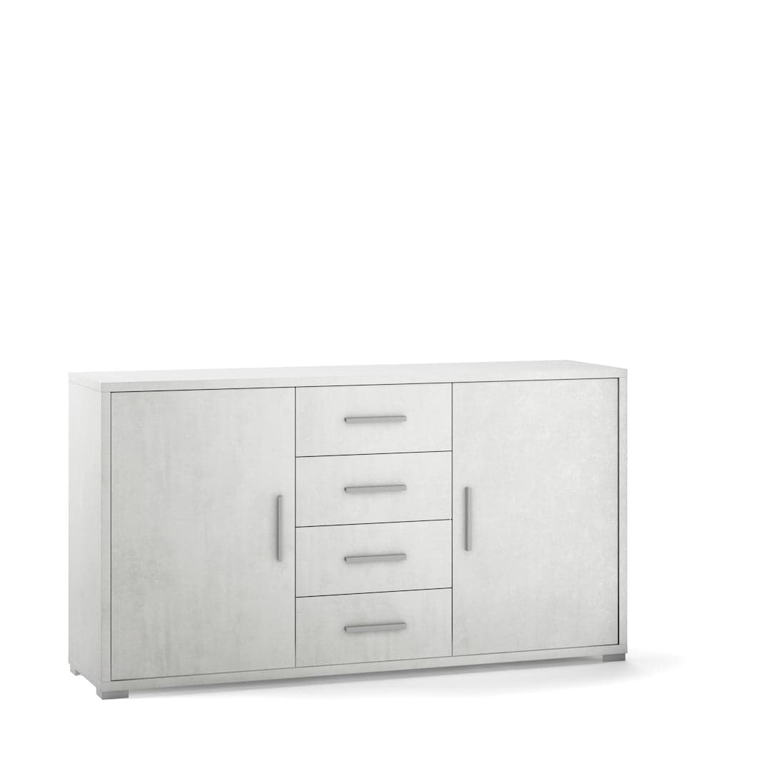 Mobile a 2 ante e 4 cassetti con ripiani regolabili – 154 x 41 x 84 cm - 9
