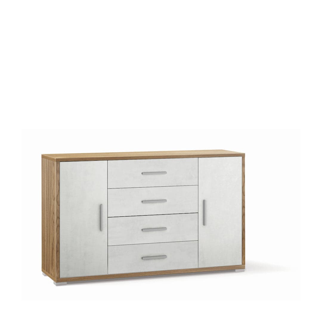 Mobile a 2 ante e 4 cassetti con ripiani regolabili – 137 x 41 x 84 cm - 15