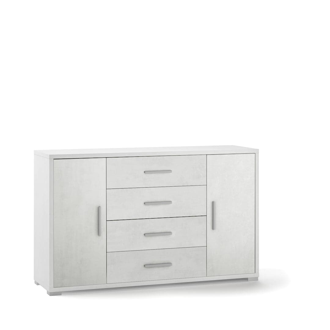 Mobile a 2 ante e 4 cassetti con ripiani regolabili – 137 x 41 x 84 cm - 19