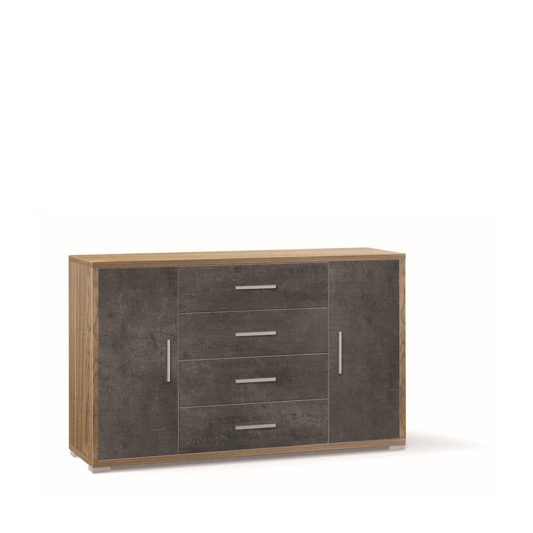 Mobile a 2 ante e 4 cassetti con ripiani regolabili – 137 x 41 x 84 cm - 14