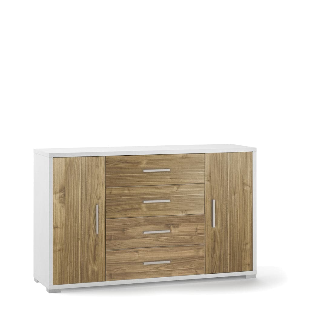 Mobile a 2 ante e 4 cassetti con ripiani regolabili – 137 x 41 x 84 cm - 17
