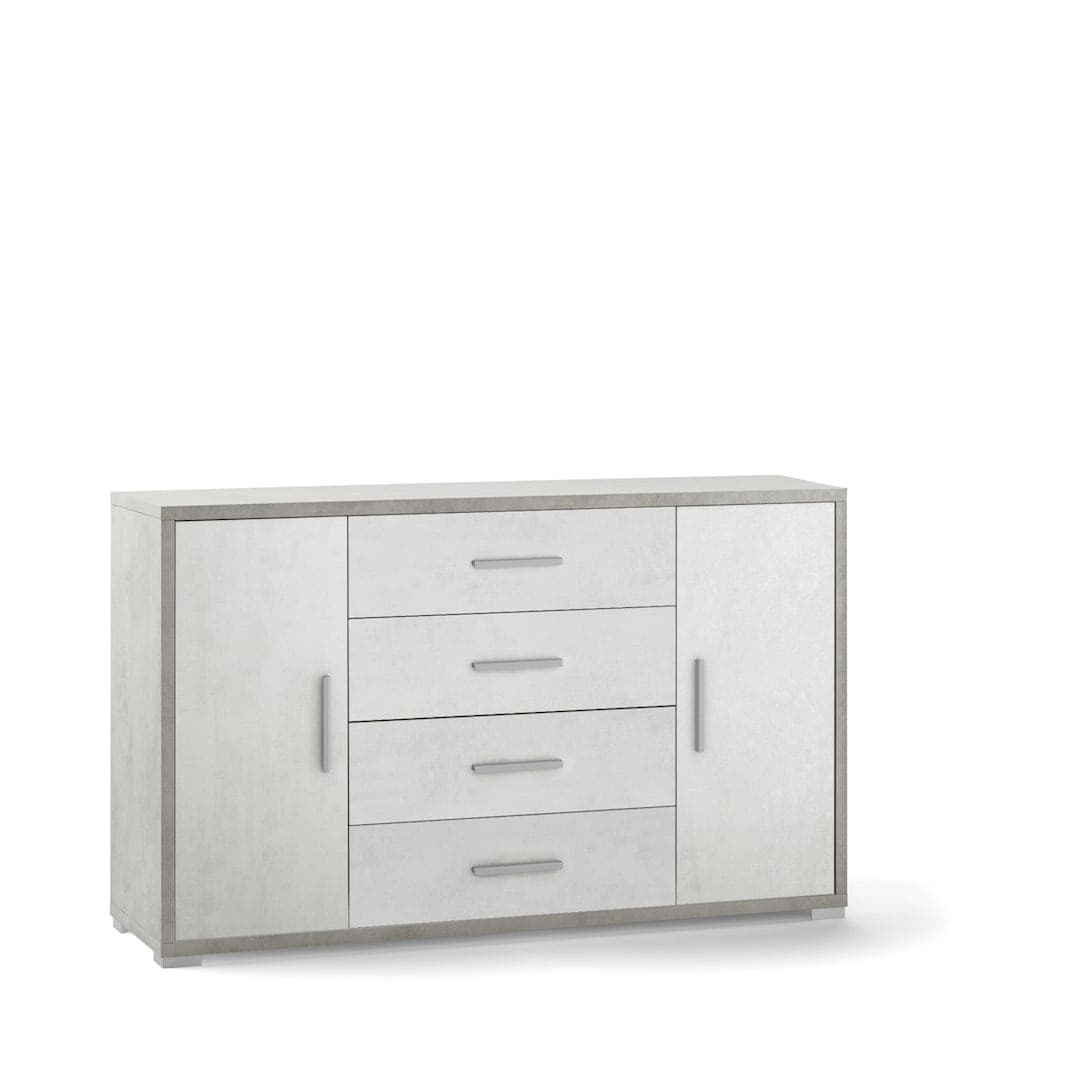 Mobile a 2 ante e 4 cassetti con ripiani regolabili – 137 x 41 x 84 cm - 2