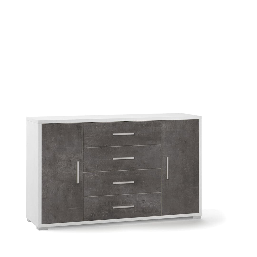 Mobile a 2 ante e 4 cassetti con ripiani regolabili – 137 x 41 x 84 cm - 8