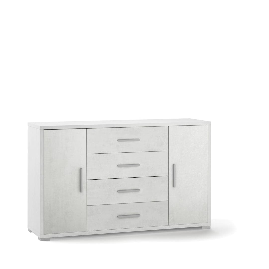 Mobile a 2 ante e 4 cassetti con ripiani regolabili – 137 x 41 x 84 cm - 9