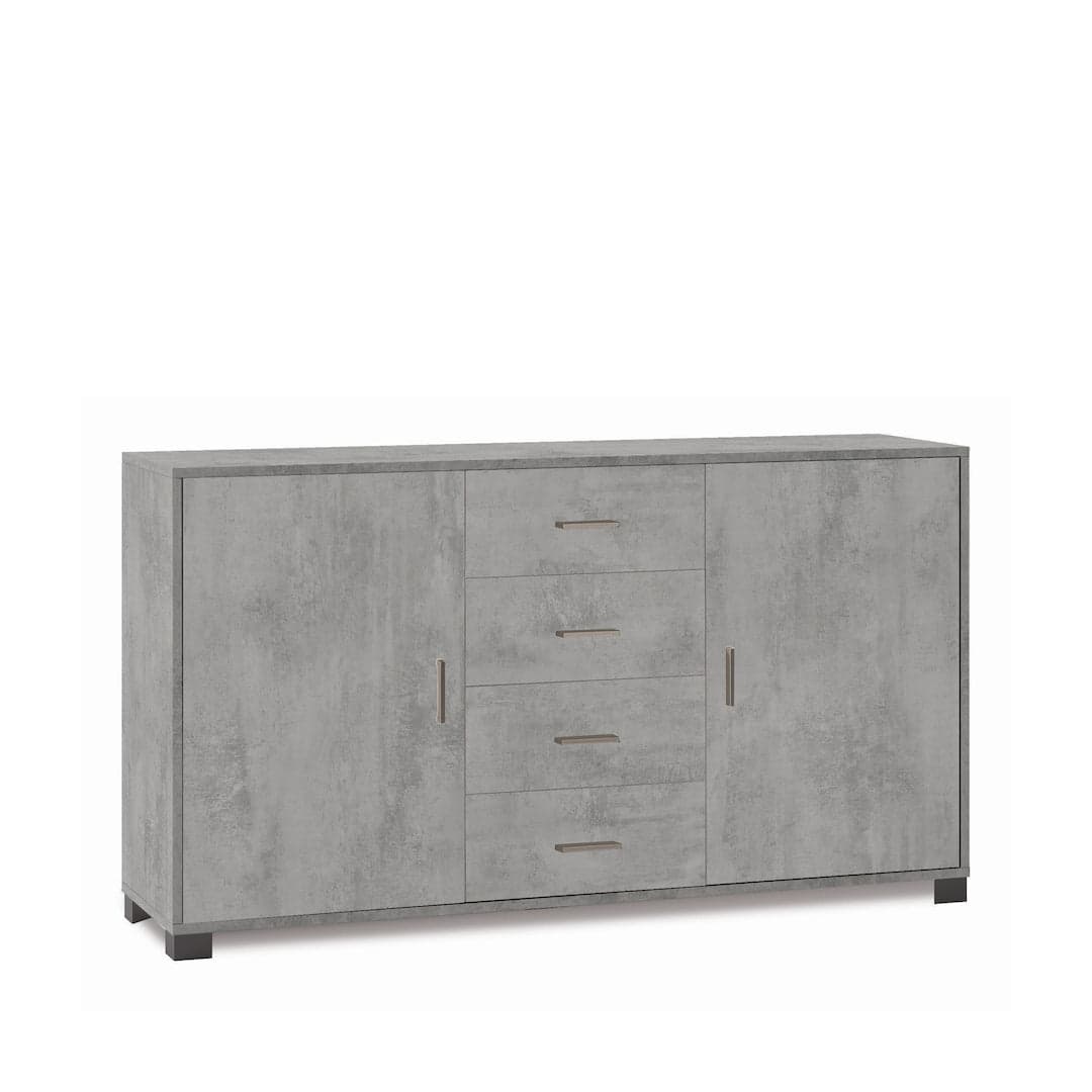 Mobile a 2 ante e 4 cassetti con ripiani regolabili – 153 x 41 x 86 cm - 39
