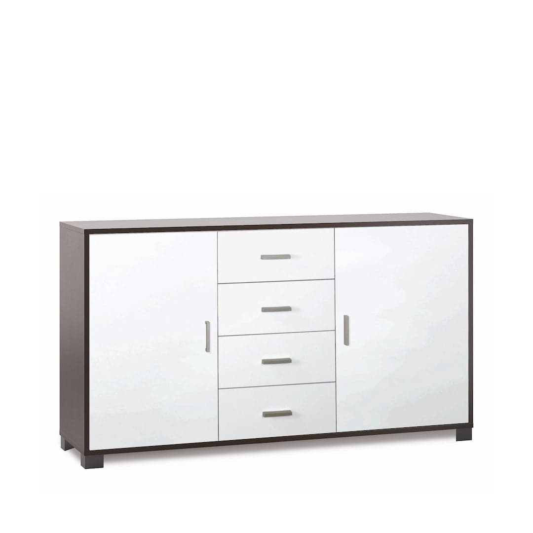 Mobile a 2 ante e 4 cassetti con ripiani regolabili – 153 x 41 x 86 cm - 63