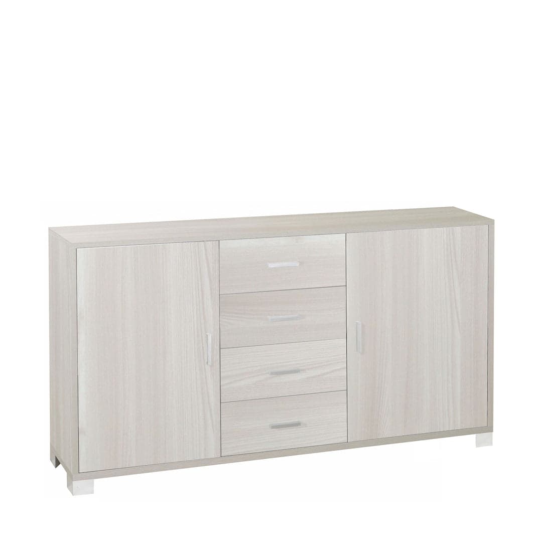 Mobile a 2 ante e 4 cassetti con ripiani regolabili – 153 x 41 x 86 cm - 45