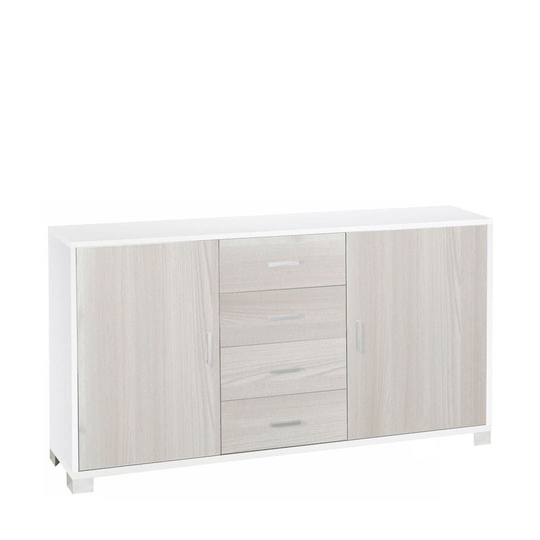 Mobile a 2 ante e 4 cassetti con ripiani regolabili – 153 x 41 x 86 cm - 36