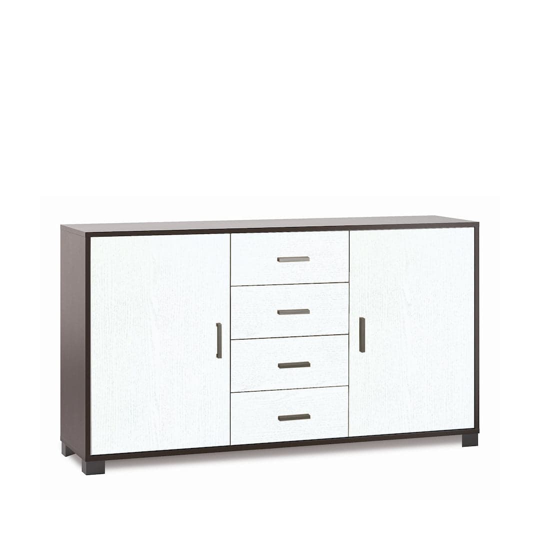 Mobile a 2 ante e 4 cassetti con ripiani regolabili – 153 x 41 x 86 cm - 54