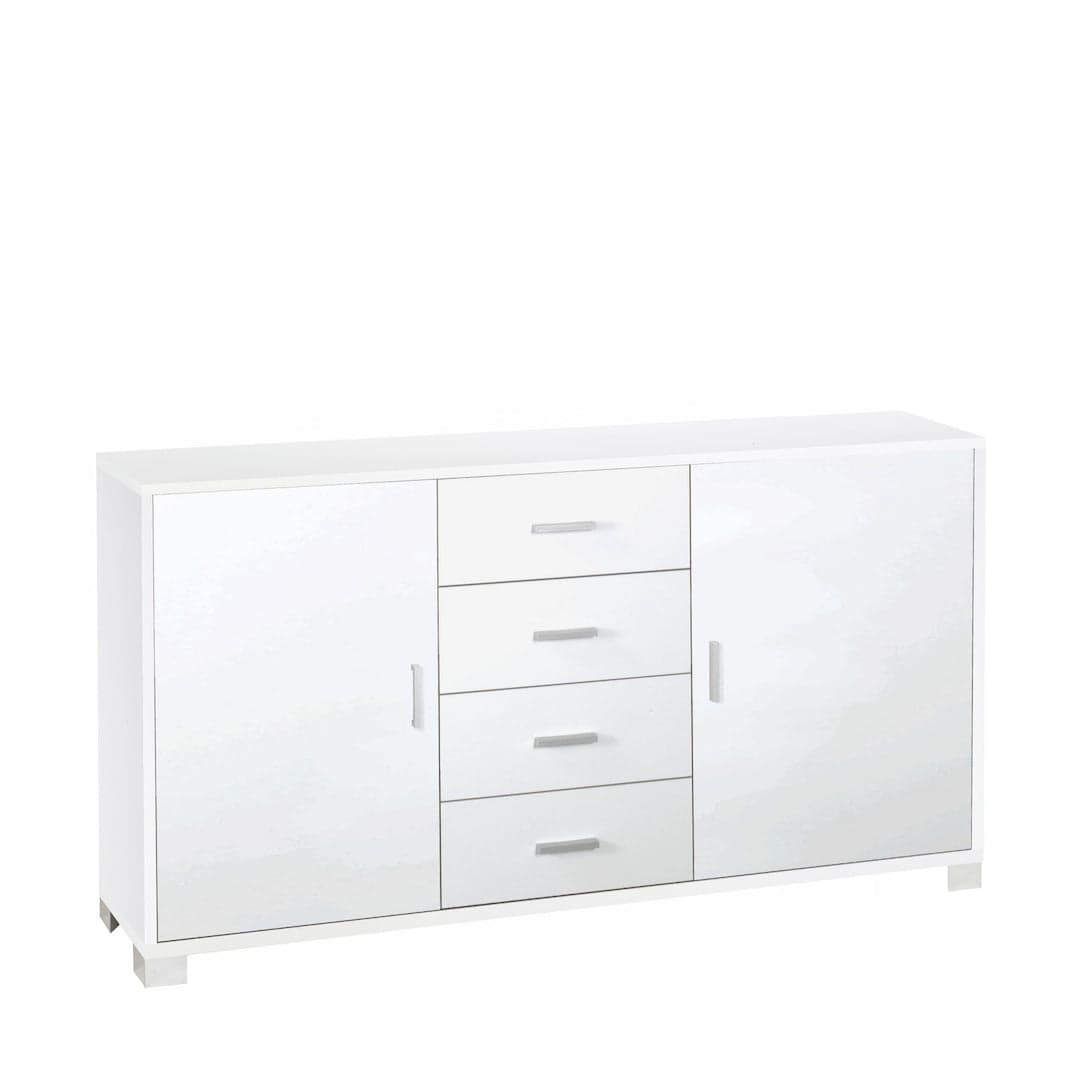 Mobile a 2 ante e 4 cassetti con ripiani regolabili – 153 x 41 x 86 cm - 33
