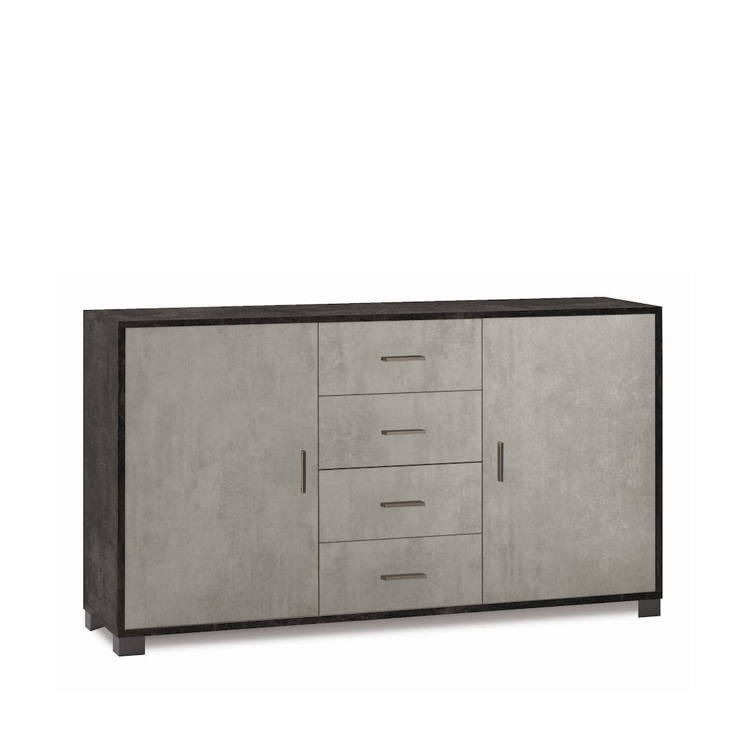 Mobile a 2 ante e 4 cassetti con ripiani regolabili – 153 x 41 x 86 cm - 17