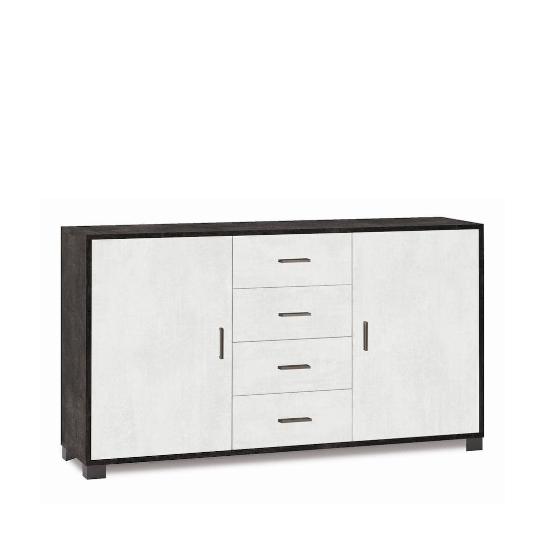 Mobile a 2 ante e 4 cassetti con ripiani regolabili – 153 x 41 x 86 cm - 20