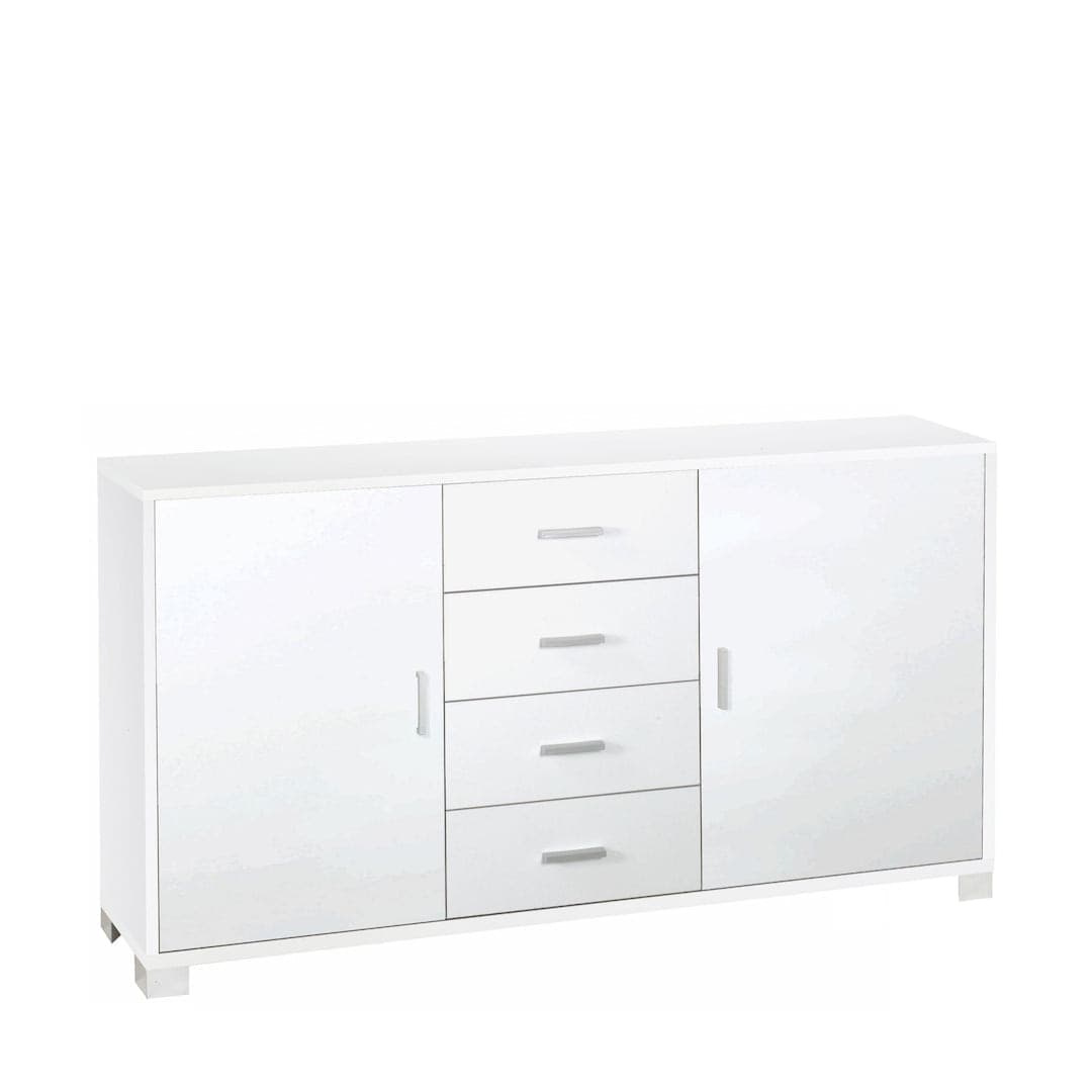 Mobile a 2 ante e 4 cassetti con ripiani regolabili – 153 x 41 x 86 cm - 27