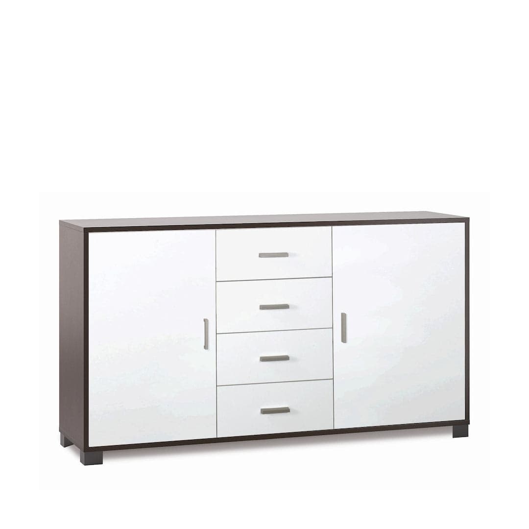 Mobile a 2 ante e 4 cassetti con ripiani regolabili – 153 x 41 x 86 cm - 31