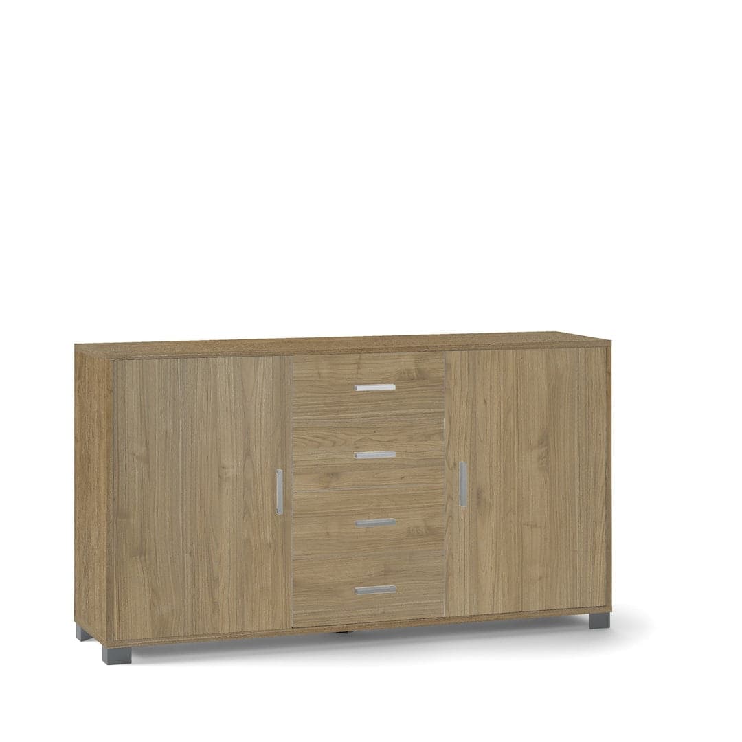 Mobile a 2 ante e 4 cassetti con ripiani regolabili – 153 x 41 x 86 cm - 10