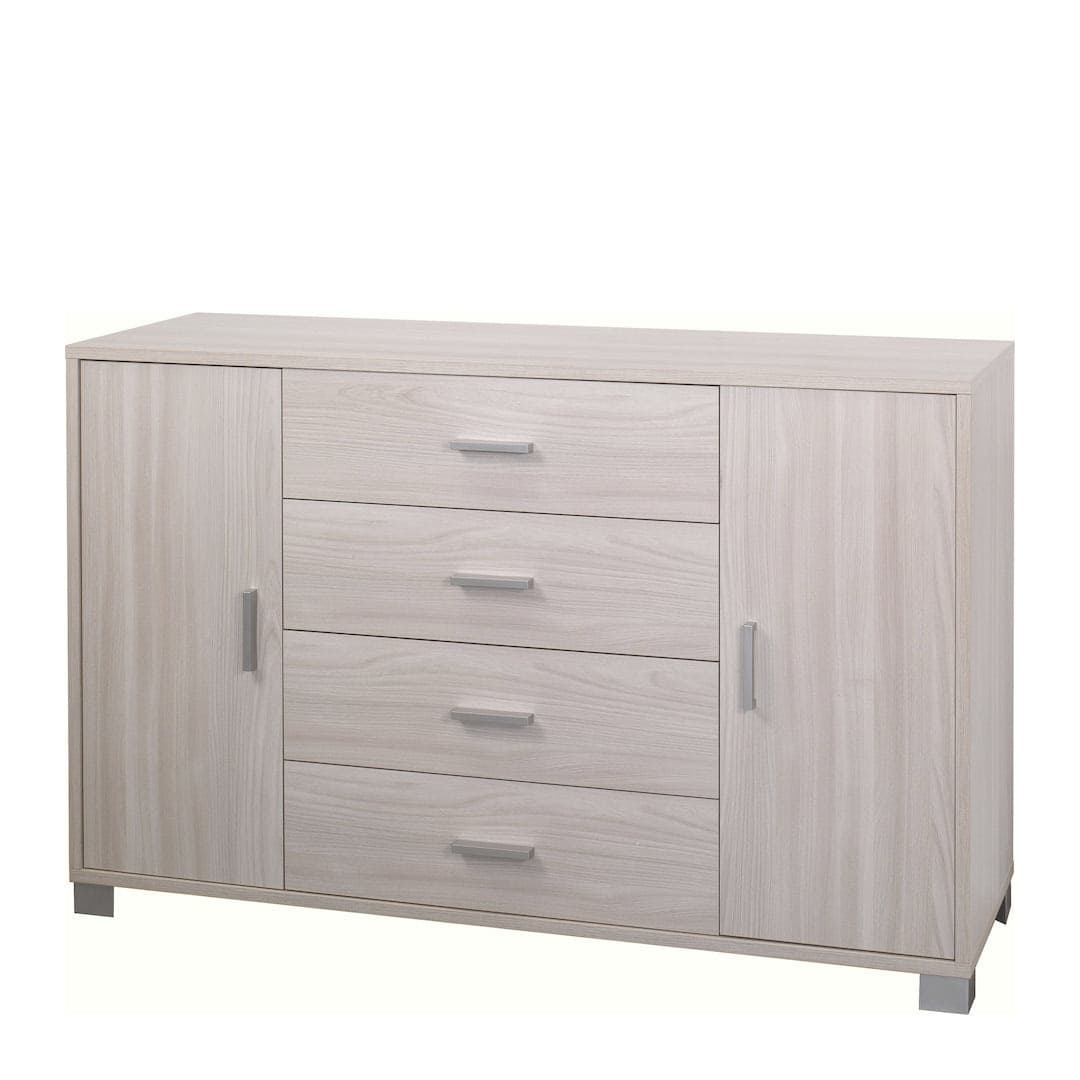 Mobile a 2 ante e 4 cassetti con ripiani regolabili – 136 x 41 x 86 cm - 17