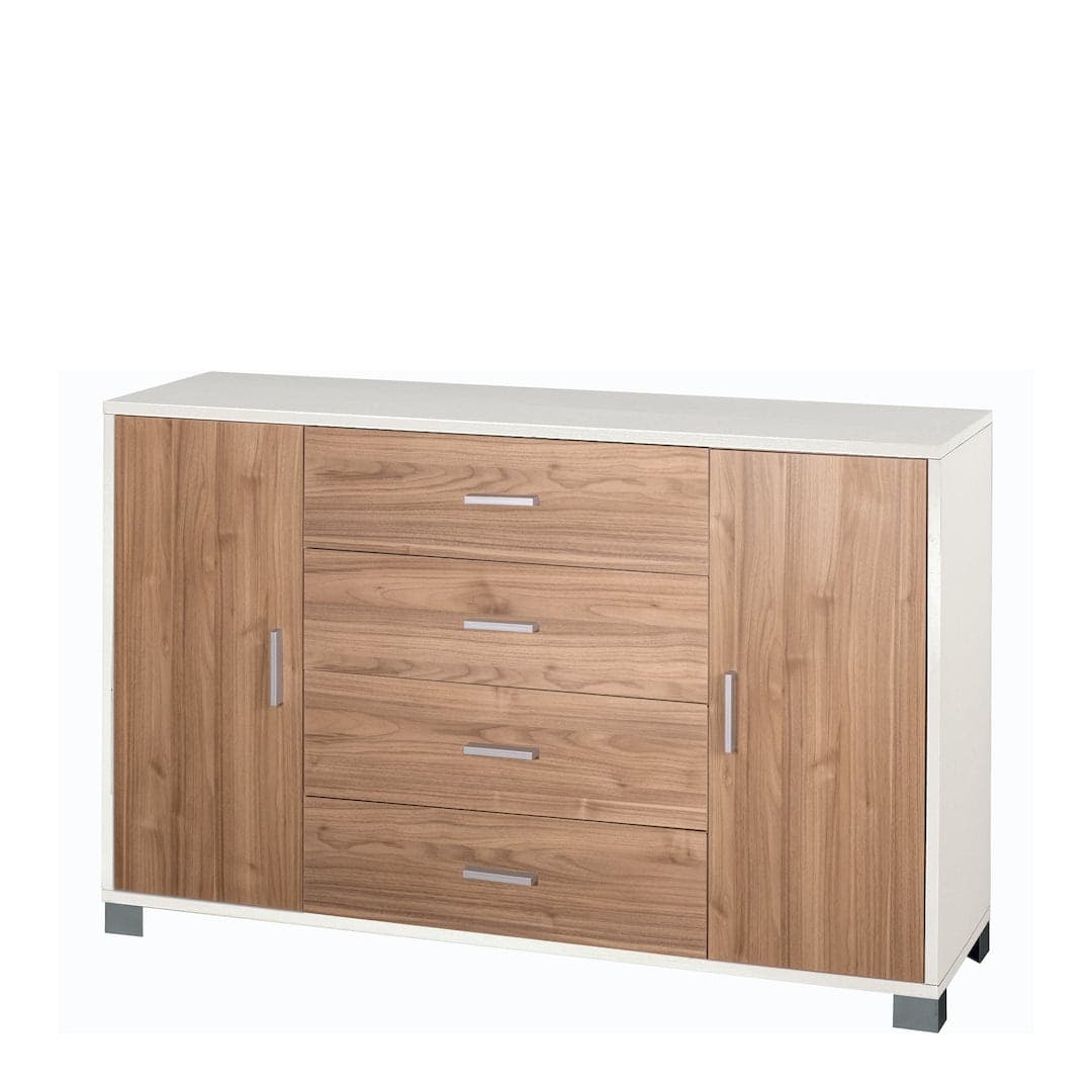 Mobile a 2 ante e 4 cassetti con ripiani regolabili – 136 x 41 x 86 cm - 3