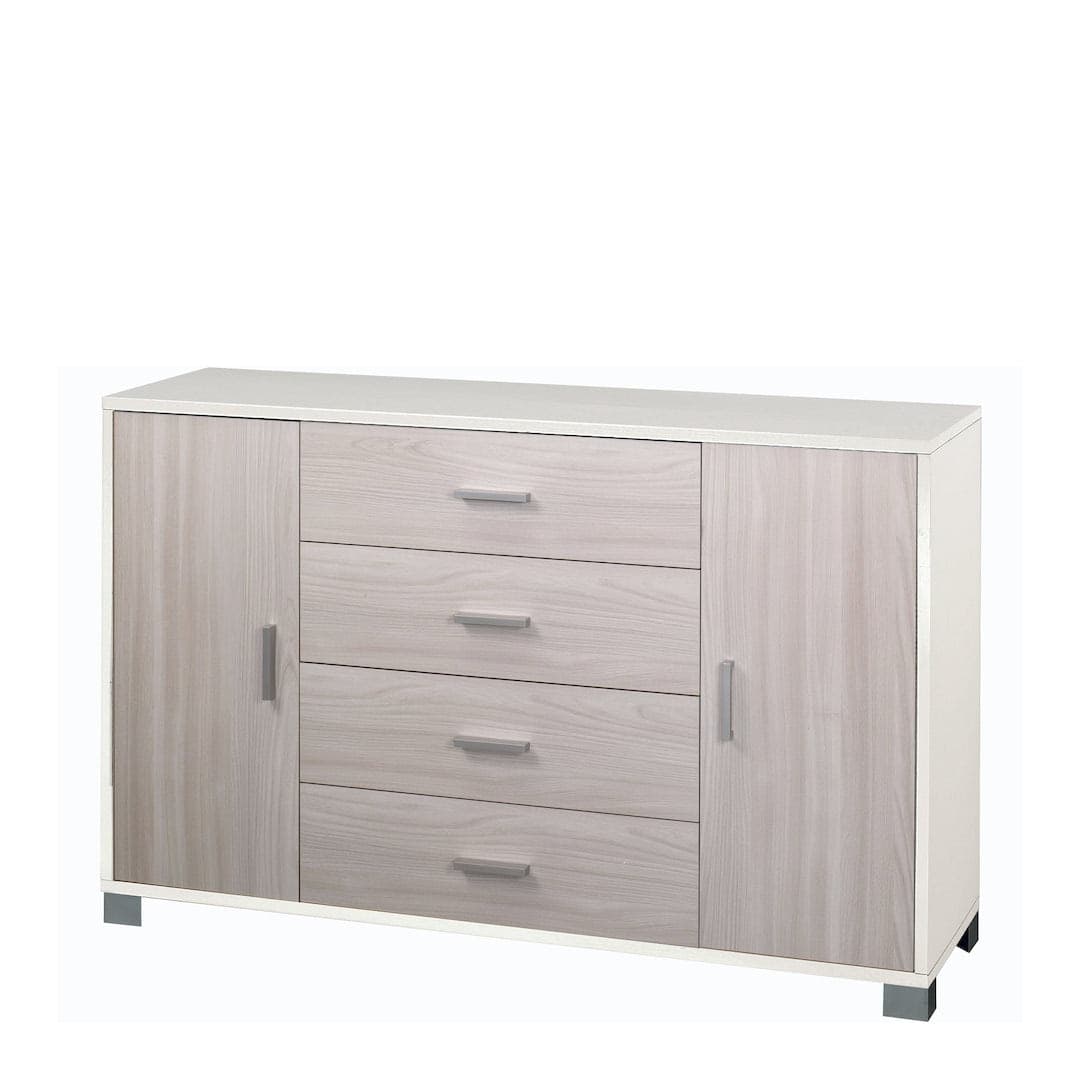 Mobile a 2 ante e 4 cassetti con ripiani regolabili – 136 x 41 x 86 cm - 4