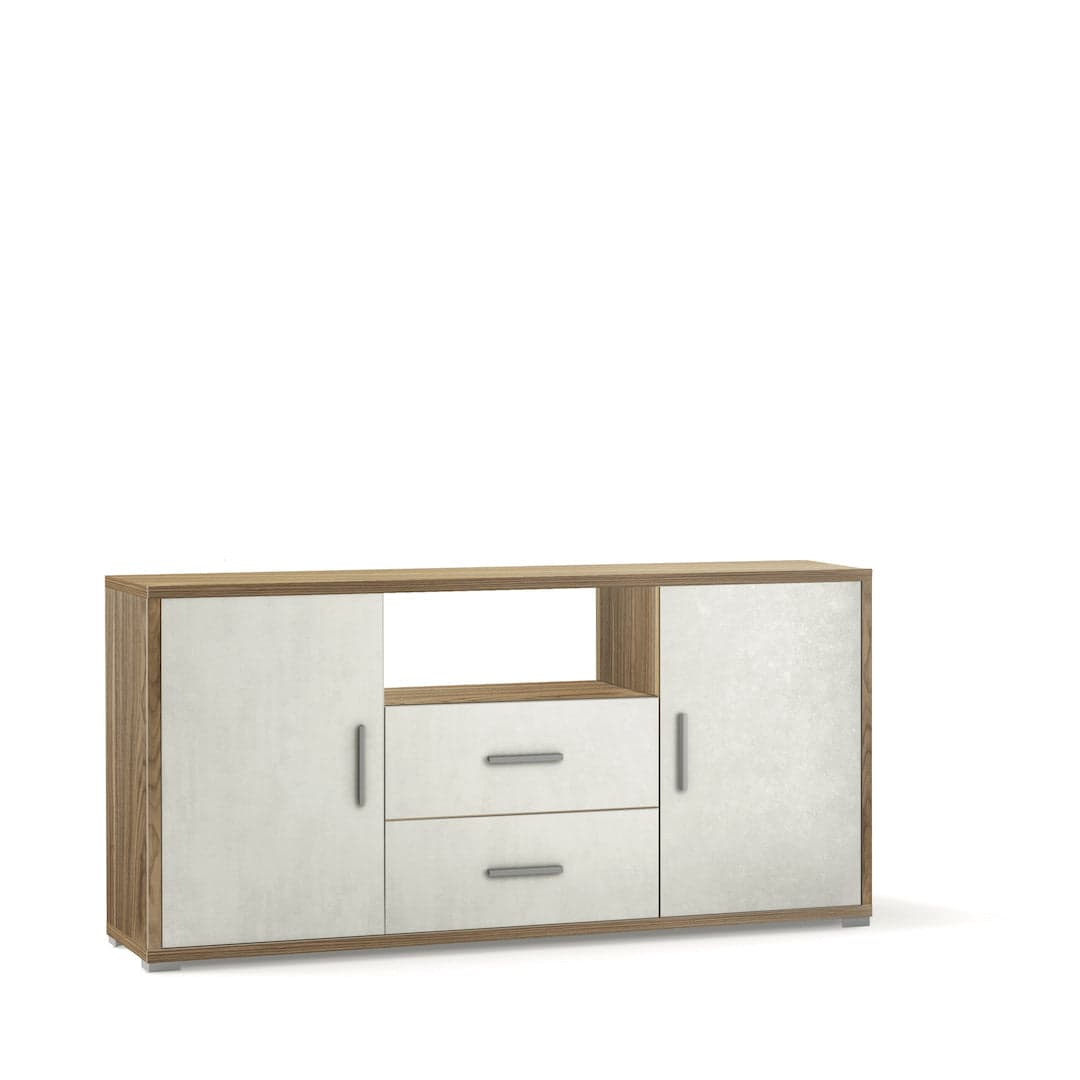 Mobile a 2 ante e 2 cassetti con ripiani regolabili – 174 x 41 x 84 cm - 15