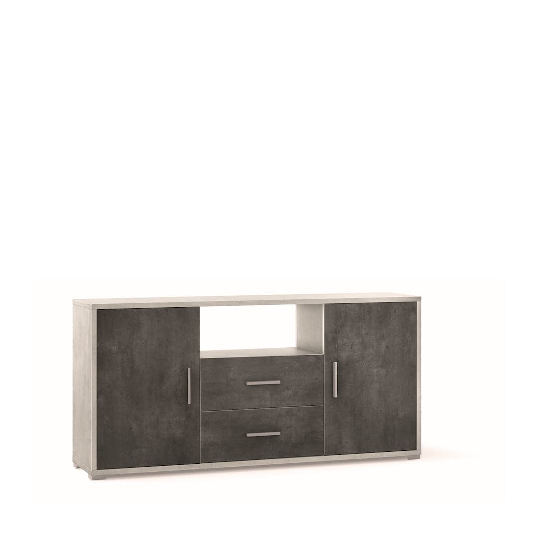 Mobile a 2 ante e 2 cassetti con ripiani regolabili – 174 x 41 x 84 cm - 18