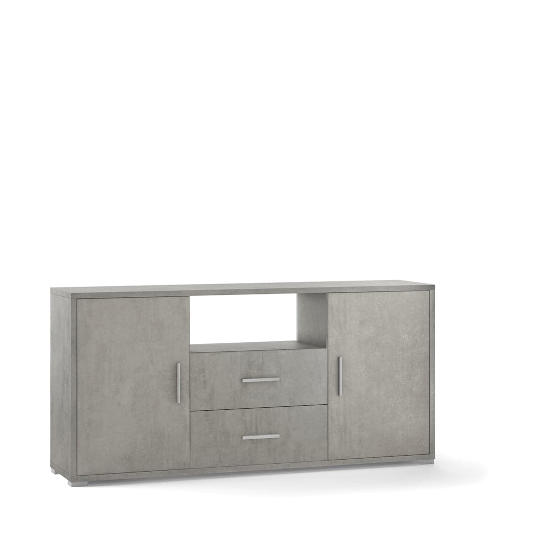 Mobile a 2 ante e 2 cassetti con ripiani regolabili – 174 x 41 x 84 cm - 11